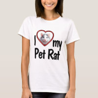 I Love My Pet Rat - Cute Red Heart Photo Frame