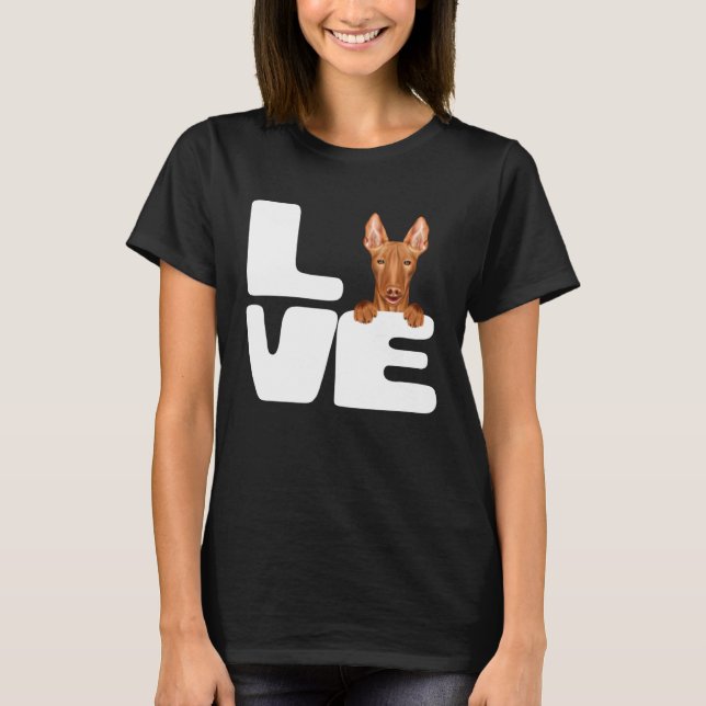 I Love My Pharaoh Hound Dog T-Shirt (Front)