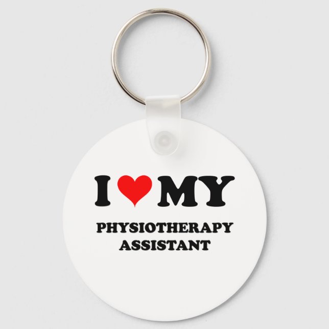 I Love My Physiotherapy Assistant Keychain (Front)