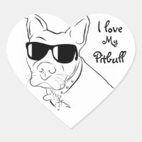 I love My Pitbull Stickers