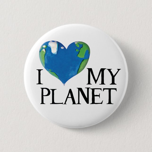 I love my planet button (Front)