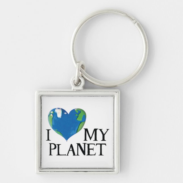 I love my planet keychain (Front)