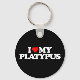 I LOVE MY PLATYPUS KEYCHAIN