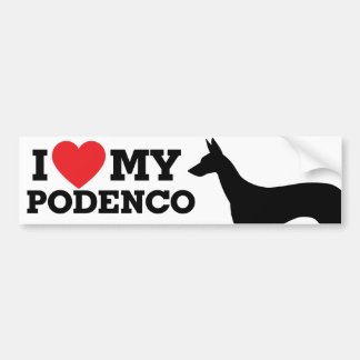 I love my Podenco Bumper Sticker