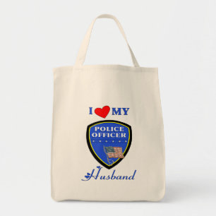 I Love My Police Husband Tote Bag