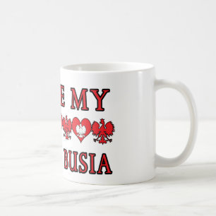 I Love My Polish Busia Coffee Mug