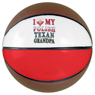 I Love My Polish Texan Grandpa Basketball