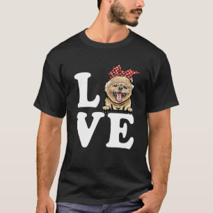 I Love My Pomeranian Bandana Sunglasses Dog Lovers T-Shirt