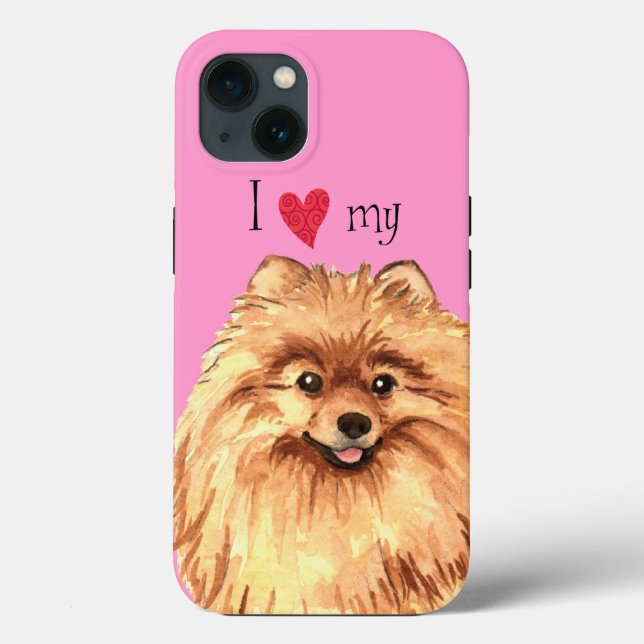 I Love my Pomeranian Case-Mate iPhone Case (Back)