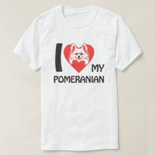 I Love My Pomeranian – Cute Fluffy Dog Lover Gift T-Shirt