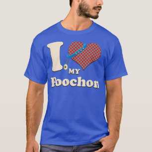 I Love My Poochon Dog Owner Heart  T-Shirt