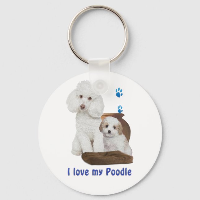 I love my Poodle Keychain (Front)