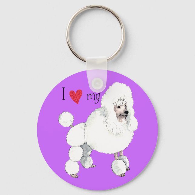 I Love my Poodle Keychain (Front)