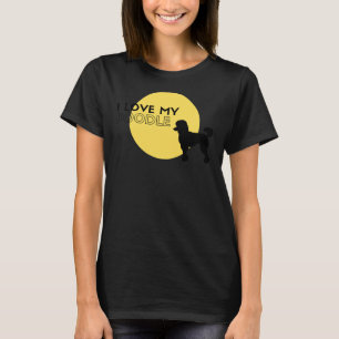 I love my poodle  yellow      T-Shirt