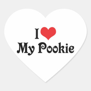 I Love My Pookie Heart Sticker