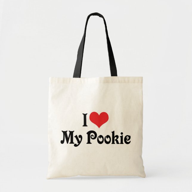 I Love My Pookie Tote Bag (Front)