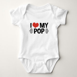 I Love My Pop Baby Bodysuit