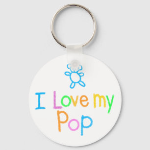 I Love My Pop Keychain