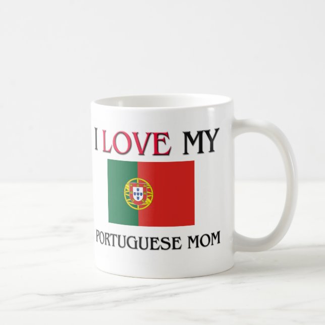 I Love My Portuguese Mom Coffee Mug (Right)
