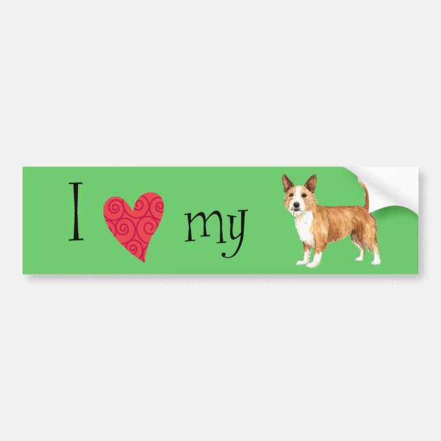 I Love my Portuguese Podengo Pequeno Bumper Sticker (Front)