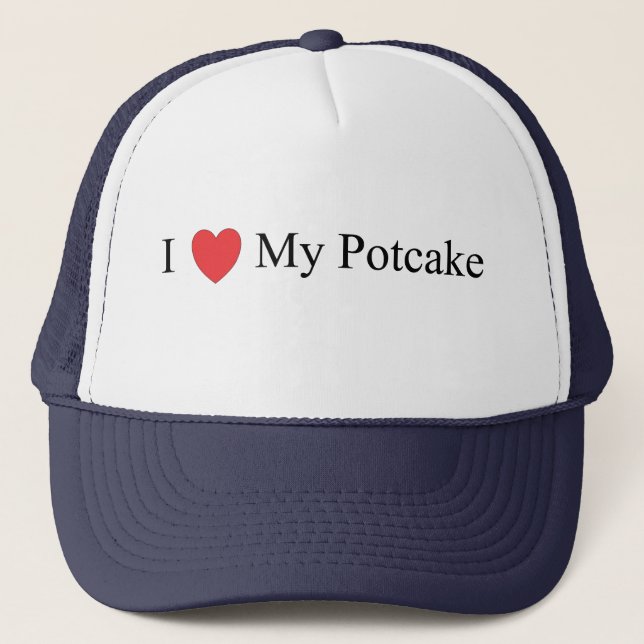 I Love My Potcake Trucker Hat (Front)