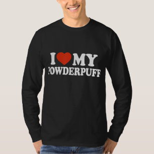 I Love My Powderpuff Chinese Crested Dog Lover T-Shirt