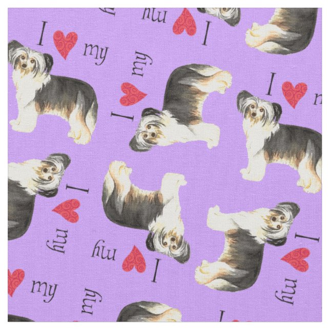I Love my Powderpuff Fabric (Close Up)