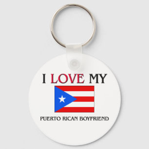 I Love My Puerto Rican Boyfriend Keychain