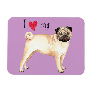 I Love my Pug Magnet
