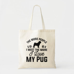 I Love My Pug Tote Bag