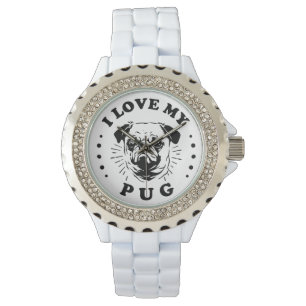 I Love My Pug Watch