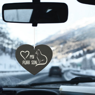 I Love My Purr Son Custom Colour Cat Lover Air Freshener