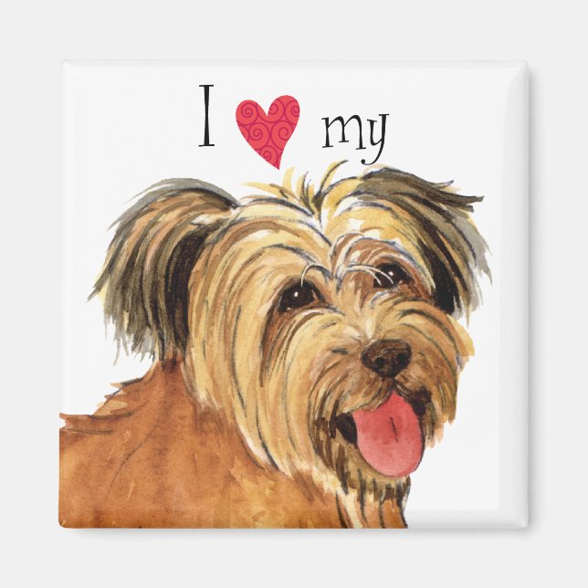 I Love my Pyrenean Shepherd Magnet (Front)
