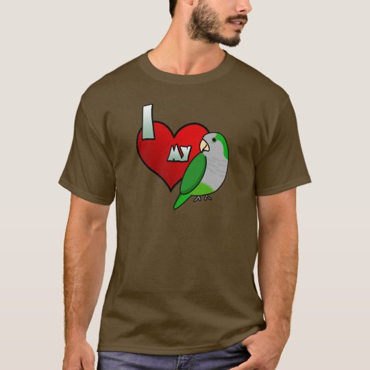I Love my Quaker Parakeet T-Shirt