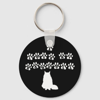 I Love My Ragdoll--White Text Keychain
