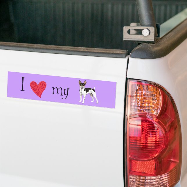 I Love my Rat Terrier Bumper Sticker (On Truck)