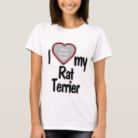 I Love My Rat Terrier - Red Heart Dog Photo