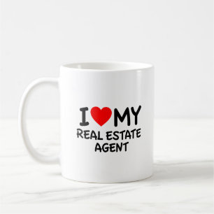 I Love My Real Estate Agent Coffee Mug