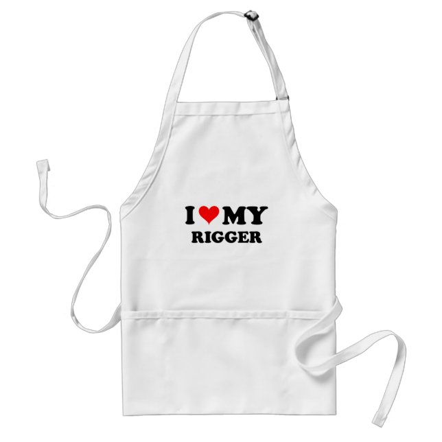 I Love My Rigger Standard Apron (Front)