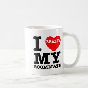 I Love My Roomate Heart Funny Party Gifts Valentin Coffee Mug