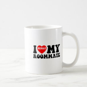 I Love My Roomate Heart Funny Party Gifts Valentin Coffee Mug
