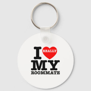 I Love My Roomate Heart Funny Party Gifts Valentin Keychain