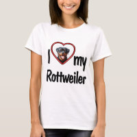 I Love My Rottweiler Cute Heart Photo Frame