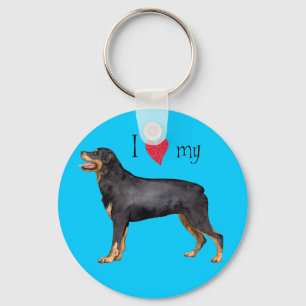 I Love my Rottweiler Keychain
