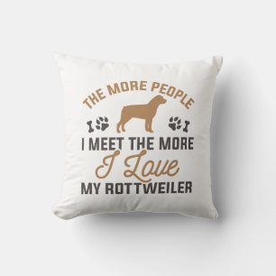I Love My Rottweiler Throw Pillow