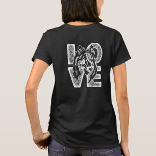 I Love My Rough Collie Theme Design T-Shirt