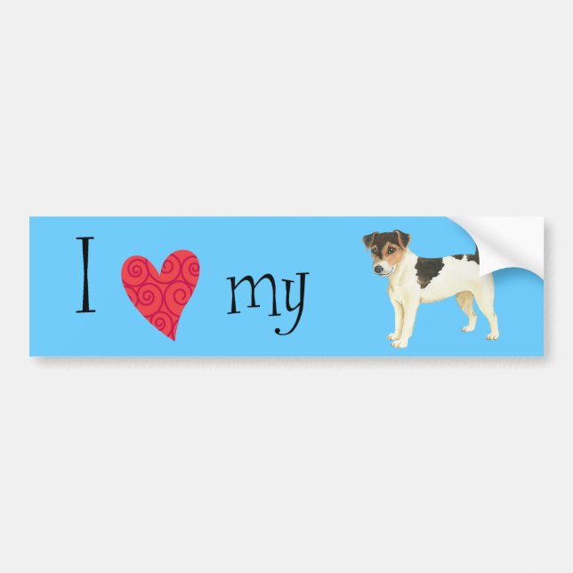 I Love my Russell Terrier Bumper Sticker (Front)