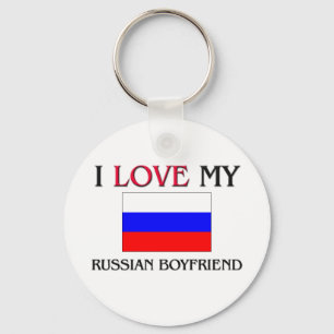 I Love My Russian Boyfriend Keychain