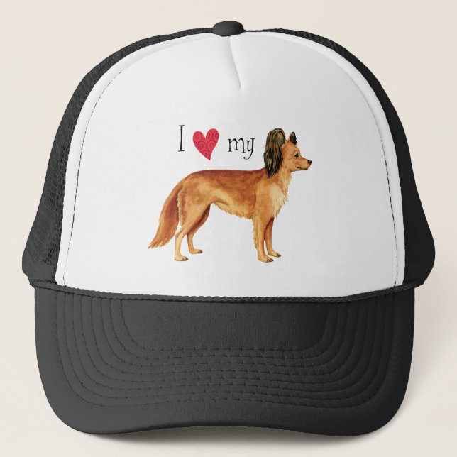 I Love my Russian Toy Trucker Hat (Front)