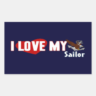 I Love My Sailor Sticker